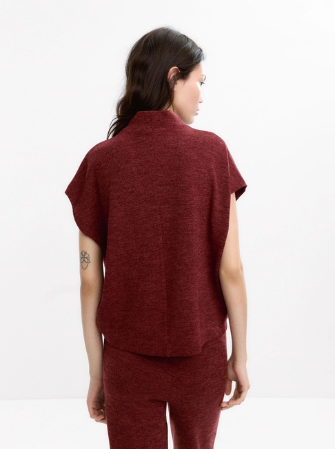 Фото ракурс 2 - Женский бордовый топ Parfois артикул 234553 _BU FW2025