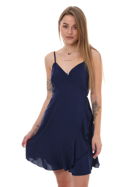 Фото ракурс 1 - Женский синий сарафан EQUILIBRI артикул W451 010 000 NAVY BLUE SS2025