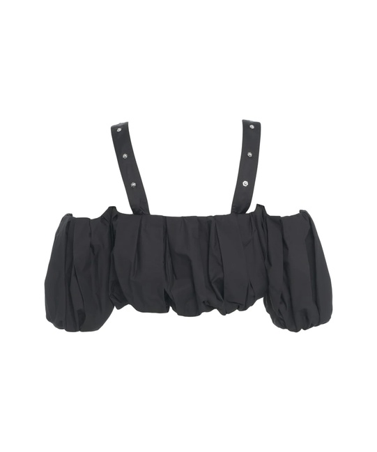 Жіночий чорний топ Pinko артикул 105176-A2LD Z99 SS2025 Фото ракурс 2 - Жіночий чорний топ Pinko артикул 105176-A2LD Z99 SS2025