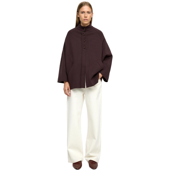 Жіноче коричневe пончо Parfois артикул 237350 _BN FW2025 Фото ракурс 4 - Жіноче коричневe пончо Parfois артикул 237350 _BN FW2025