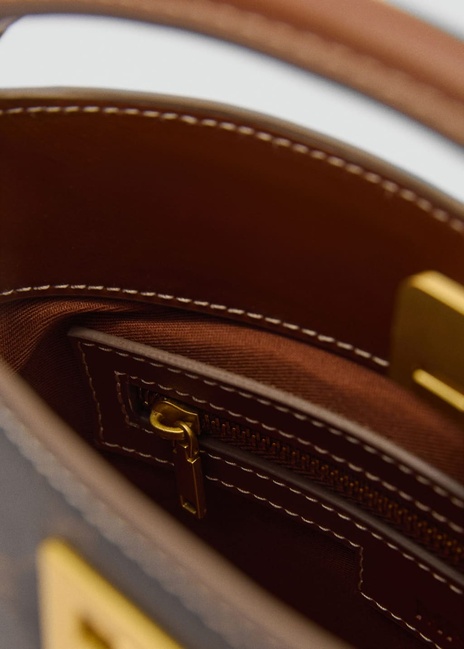 Фото ракурс 4 - Жіноча коричнева сумка Mango артикул 87091515 30 8 season