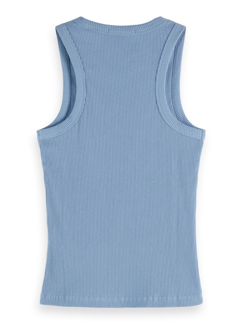 Фото ракурс 6 - Женская голубая майка SCOTCH & SODA артикул U9A00794T V441 FW2025