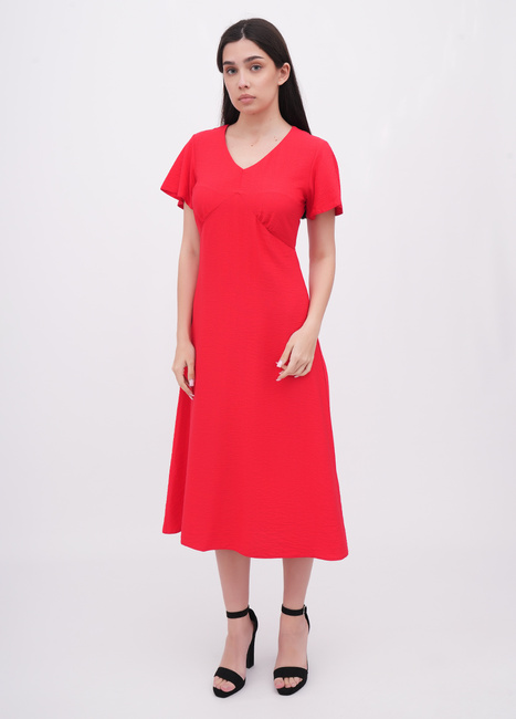 Фото ракурс 1 - Жіноча червона сукня EQUILIBRI артикул W452 044 001 Red SS2026