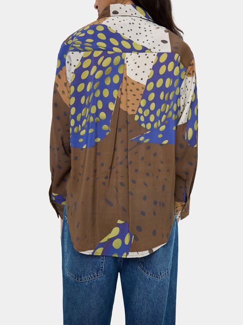 Фото ракурс 2 - Жіноча коричнева сорочка Parfois артикул 241149 _BM FW2025