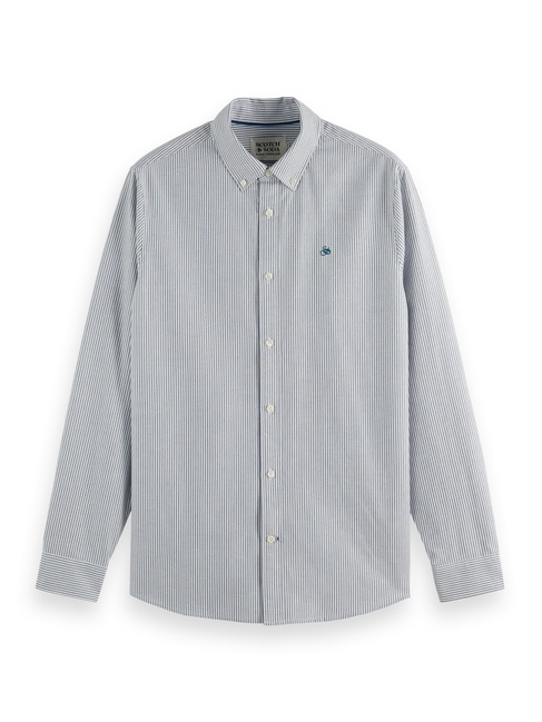 Мужская серая рубашка SCOTCH & SODA артикул 181231 301 FW2025 Фото ракурс 5 - Мужская серая рубашка SCOTCH & SODA артикул 181231 301 FW2025