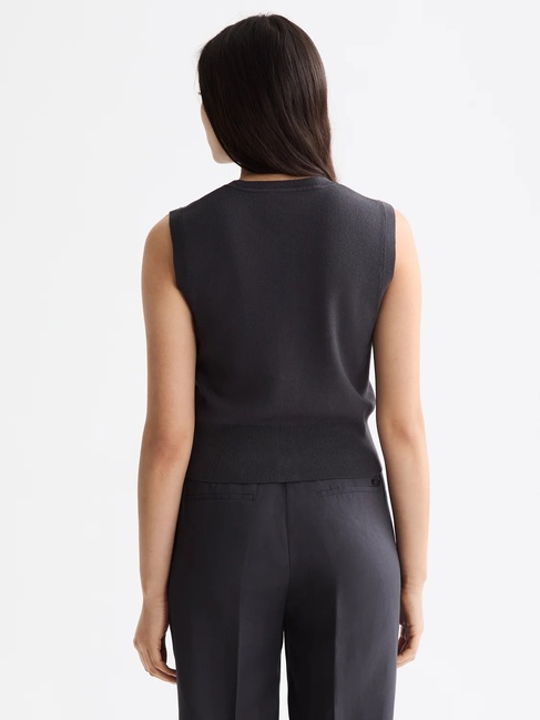 Фото ракурс 2 - Женский коричневый жилет SCOTCH & SODA артикул U9A00824T U078 FW2025