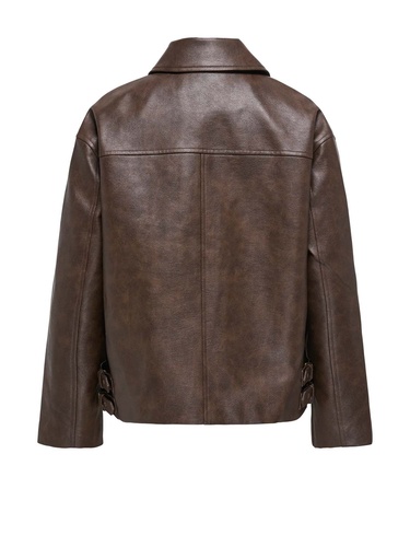 Фото ракурс 2 - Жіноча коричнева куртка Only артикул 15350398 Bitter Chocolate FW2025