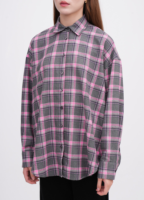 Женская розовая рубашка EQUILIBRI артикул W422 023 004 Pink FW2025 Фото ракурс 3 - Женская розовая рубашка EQUILIBRI артикул W422 023 004 Pink FW2025