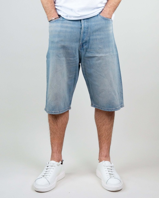 Фото ракурс 2 - Мужские синие шорты Jack & Jones артикул 12278049 Blue denim FW2025