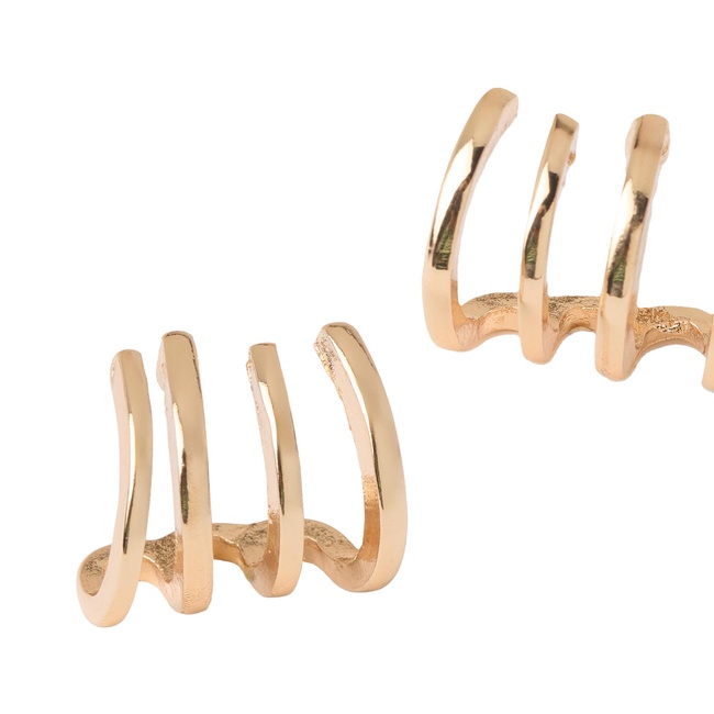 Жіночі золоті сережки Parfois артикул 213142 _GD FW2025 Фото ракурс 3 - Жіночі золоті сережки Parfois артикул 213142 _GD FW2025