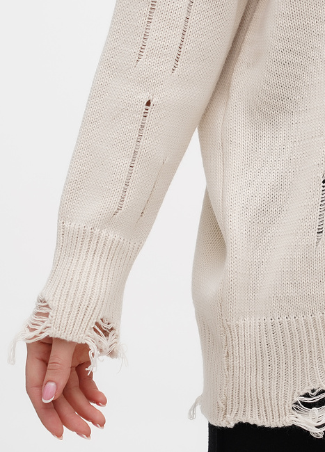 Жіночий бежевий светр EQUILIBRI артикул TMZ SWT H 1 Beige FW2023 Фото ракурс 2 - Жіночий бежевий светр EQUILIBRI артикул TMZ SWT H 1 Beige FW2023