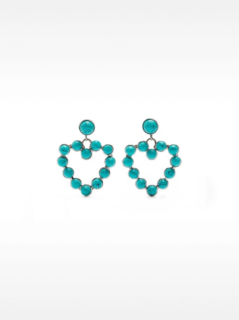 Жіночі бірюзові сережки Parfois артикул 232533 _TQ SS2025 Фото ракурс 1 - Жіночі бірюзові сережки Parfois артикул 232533 _TQ SS2025