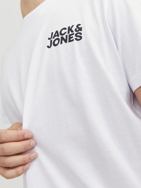 Фото ракурс 5 - Чоловіча біла футболка Jack & Jones артикул 12151955 White FW2024