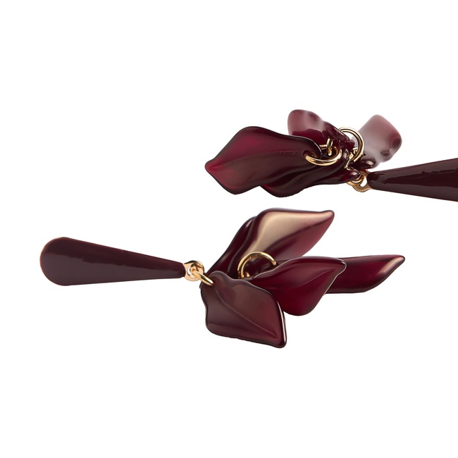 Женские бордовые серьги Parfois артикул 224385 _BU FW2024 Фото ракурс 2 - Женские бордовые серьги Parfois артикул 224385 _BU FW2024