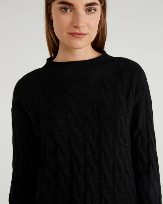 Фото ракурс 5 - Женский серый свитер Benetton артикул 1335D2467 700 25A