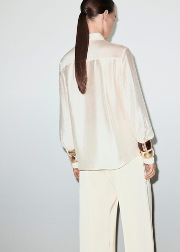 Фото ракурс 2 - Жіноча бежева сорочка Mango артикул 17019109 08 1 season