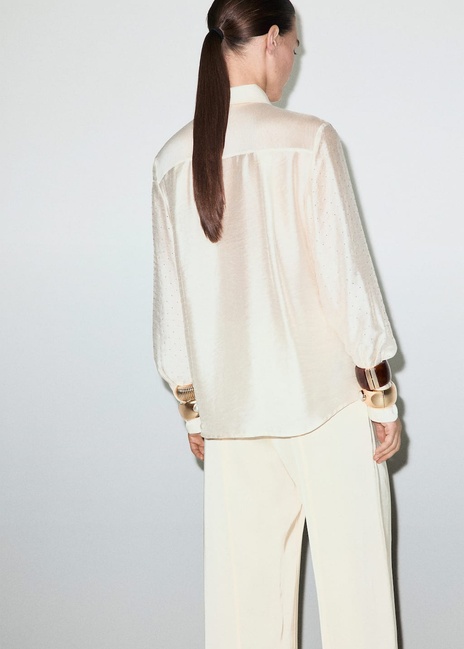 Фото ракурс 2 - Жіноча бежева сорочка Mango артикул 17019109 08 1 season