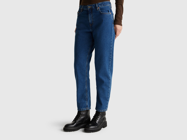 Фото ракурс 1 - Женские синие джинсы Benetton артикул 4OHWDF02Z 902 25A