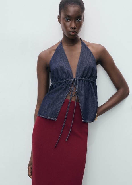 Женская бордовая юбка Mango артикул 17074098 77 1 season Фото ракурс 4 - Женская бордовая юбка Mango артикул 17074098 77 1 season