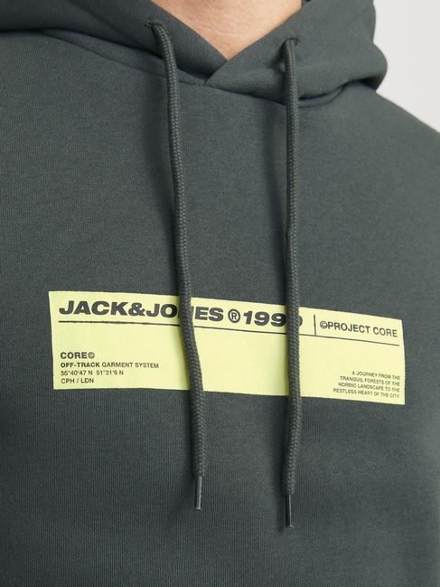 Фото ракурс 4 - Чоловіче сірe худі Jack & Jones артикул 12271202 Urban Chic FW2024