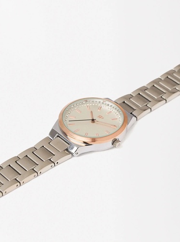 Фото ракурс 2 - Женские серебряные часы Parfois артикул 221538 _MM FW2024