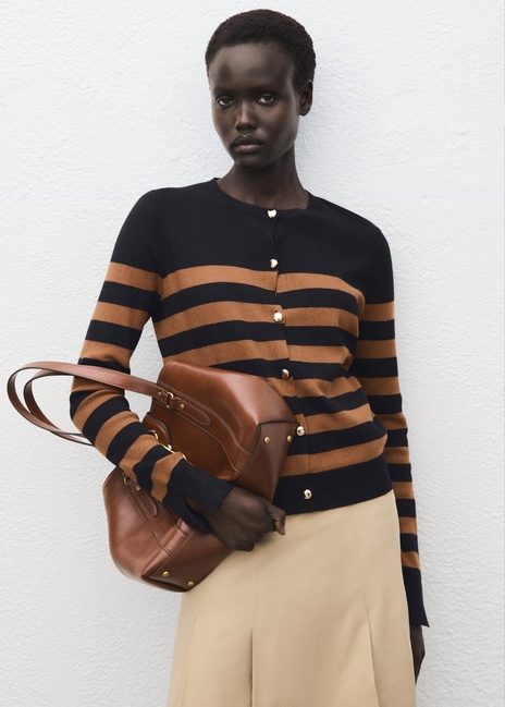 Жіночий коричневий кардиган Mango артикул 17045809 31 1 season Фото ракурс 1 - Жіночий коричневий кардиган Mango артикул 17045809 31 1 season