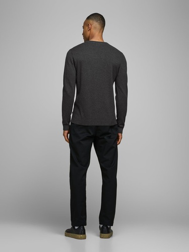 Фото ракурс 2 - Мужской серый джемпер Jack & Jones артикул 12137190 DARK GREY MELANGE FW2025