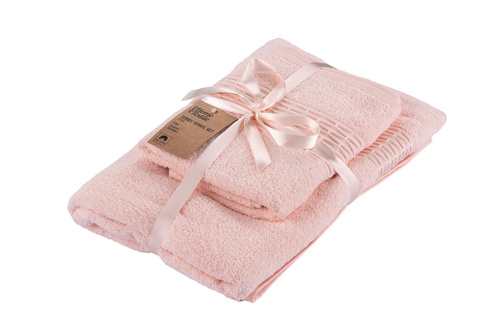 Фото ракурс 1 - Розовый набор полотенец махровых Ardesto артикул ART2357PW No color FW2025