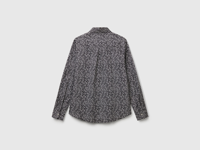 Женская черная рубашка Benetton артикул 5Q6SDQ0AY 62F 25A Фото ракурс 3 - Женская черная рубашка Benetton артикул 5Q6SDQ0AY 62F 25A