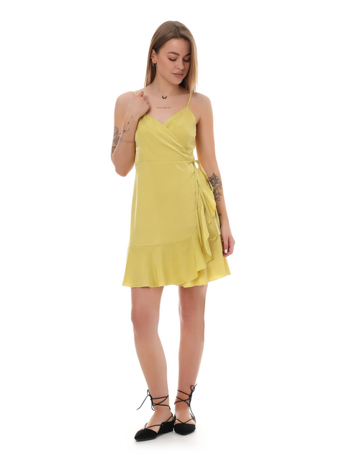 Жіночий зелений сарафан EQUILIBRI артикул W451 010 000 LIME SS2025 Фото ракурс 3 - Жіночий зелений сарафан EQUILIBRI артикул W451 010 000 LIME SS2025