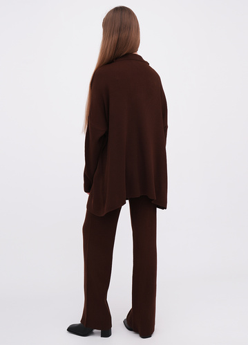 Фото ракурс 2 - Жіночі коричневі штани EQUILIBRI артикул W391 037 200 Brown FW2025