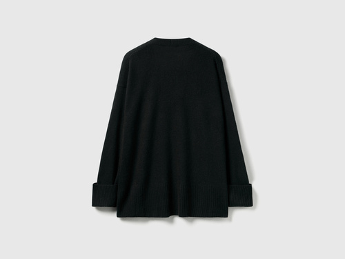 Фото ракурс 2 - Жіночий чорний кардиган Benetton артикул 126WD604Z 700 25A