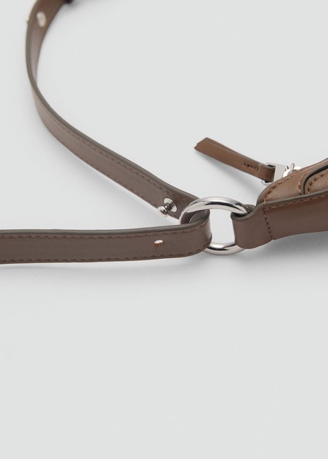 Фото ракурс 5 - Жіноча коричнева сумка Mango артикул 87052537 35 8 season