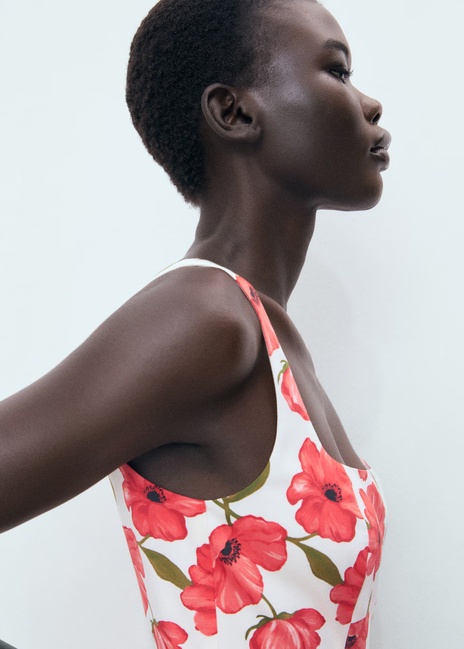 Фото ракурс 6 - Женское молочное платье Mango артикул 17032538 02 1 season