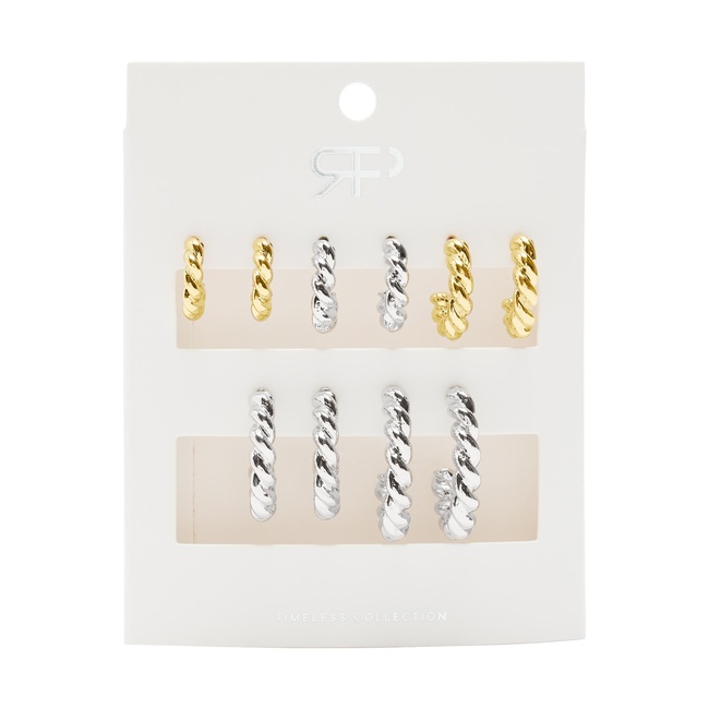 Жіночі золото-срібні сережки Parfois артикул 237500 _MM FW2025 Фото ракурс 3 - Жіночі золото-срібні сережки Parfois артикул 237500 _MM FW2025