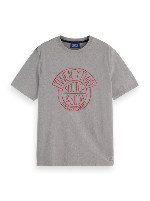 Фото ракурс 5 - Чоловіча сіра футболка SCOTCH & SODA артикул 180883 030 FW2025