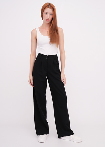 Фото ракурс 1 - Жіночі чорні брюки EQUILIBRI артикул W466 011 002 Black FW2025