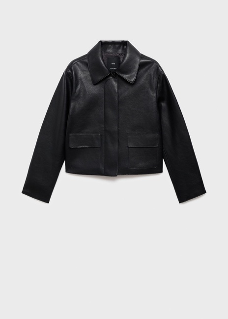 Женская черная куртка Mango артикул 17094433 99 1 season Фото ракурс 3 - Женская черная куртка Mango артикул 17094433 99 1 season