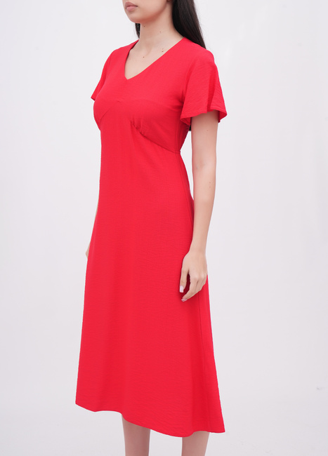 Фото ракурс 3 - Жіноча червона сукня EQUILIBRI артикул W452 044 001 Red SS2026
