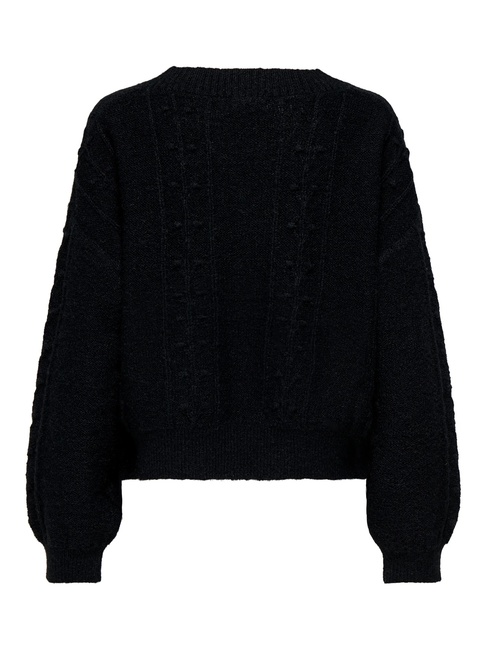 Жіночий чорний светр Only артикул 15351899 Black FW2025 Фото ракурс 4 - Жіночий чорний светр Only артикул 15351899 Black FW2025