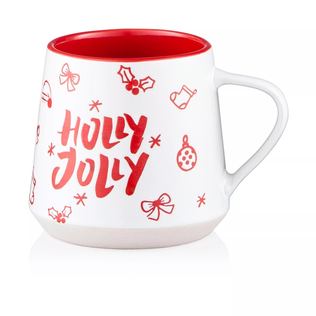 Фото ракурс 2 - Бело-красная чашка Ardesto артикул AR3093 No color FW2025