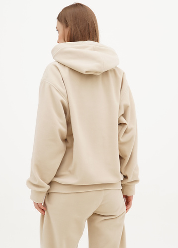 Фото ракурс 2 - Жіноче бежевe худі EQUILIBRI артикул FS FL Hoody Beige FW2024