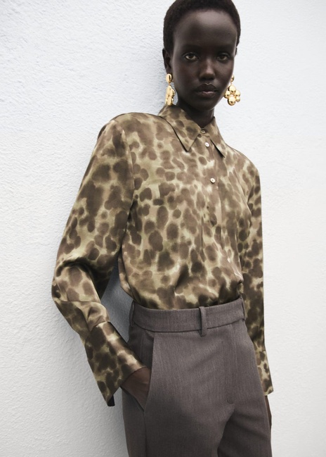 Фото ракурс 1 - Жіноча коричнева сорочка Mango артикул 17085813 30 1 season