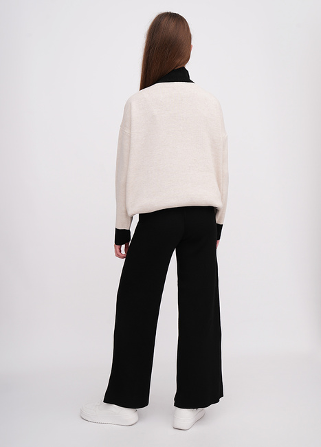 Женские черные штаны EQUILIBRI артикул W391 015 201 Black FW2025 Фото ракурс 4 - Женские черные штаны EQUILIBRI артикул W391 015 201 Black FW2025