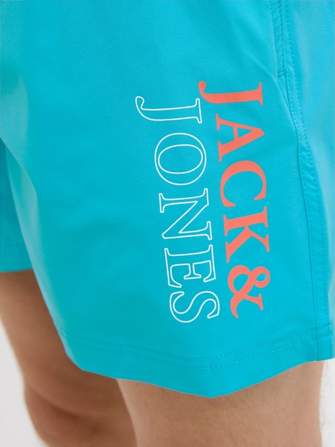 Фото ракурс 4 - Мужские голубые плавки Jack & Jones артикул 12272799 scuba blue SS2025