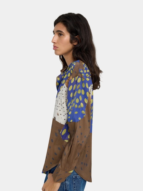 Фото ракурс 4 - Жіноча коричнева сорочка Parfois артикул 241149 _BM FW2025