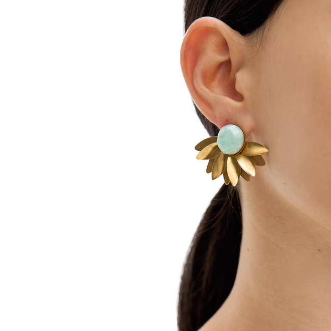 Женские золотые серьги Parfois артикул 201255 _HM FW2025 Фото ракурс 3 - Женские золотые серьги Parfois артикул 201255 _HM FW2025