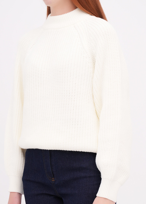 Жіночий молочний светр EQUILIBRI артикул W342 012 002 MILK FW2025 Фото ракурс 3 - Жіночий молочний светр EQUILIBRI артикул W342 012 002 MILK FW2025