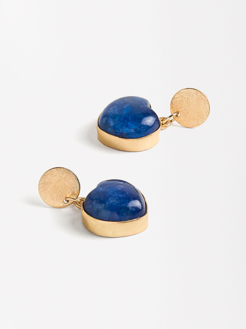 Фото ракурс 2 - Женские синие серьги Parfois артикул 232471 DBL SS2025