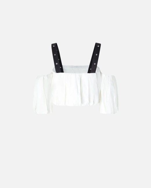 Фото ракурс 6 - Женский белый топ Pinko артикул 105176-A2LD ZZ1 SS2025